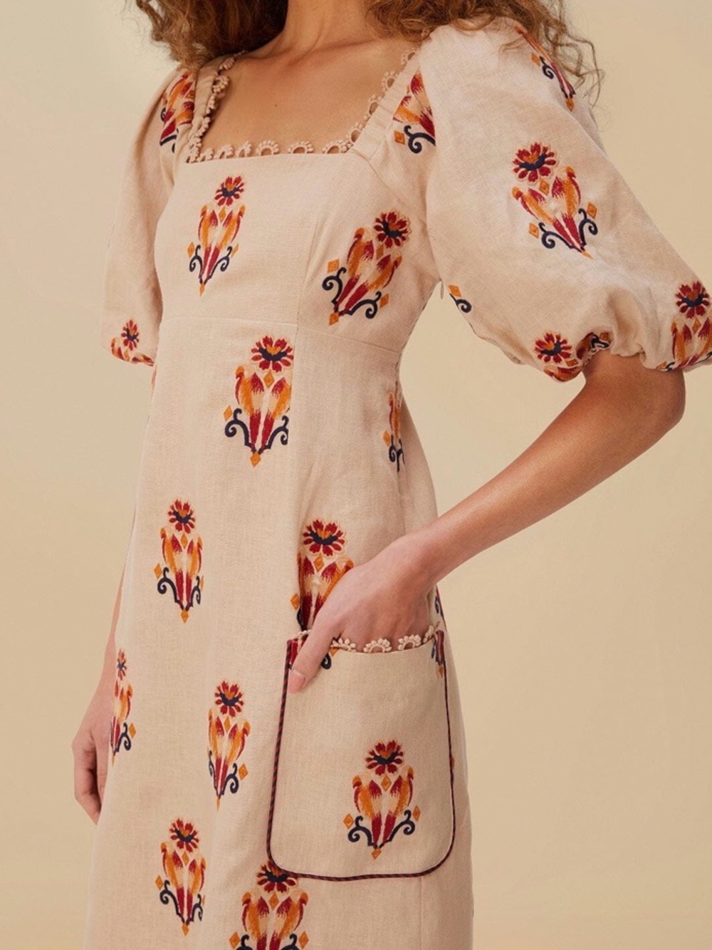 FARM Rio - Rose Embroidered Macaw Maxi Dress - Picture 3 of 4